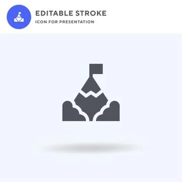 Climbing icon vector, filled flat sign, solid pictogram isolated on white, logo 스톡 일러스트
