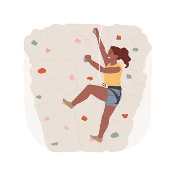 Climbing isolated cartoon vector illustration. Stock Illustration