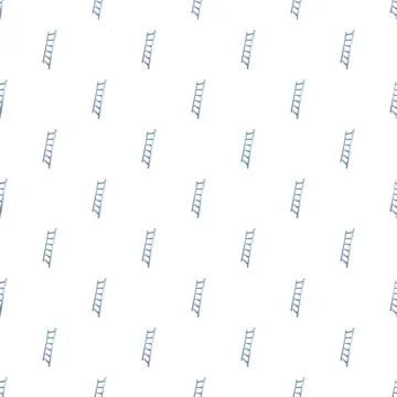 Climbing ladder construction tool seamless pattern background Stock Illustration