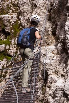 Climbing lady Stock Photos