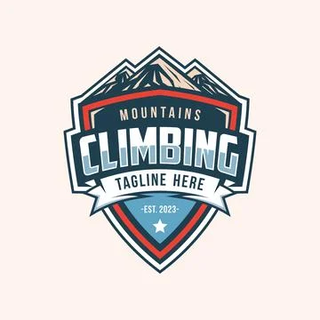 Climbing logo vector illustration Stock Illustration