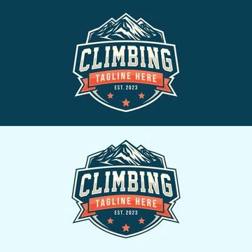 Climbing logo vector illustration Stock Illustration