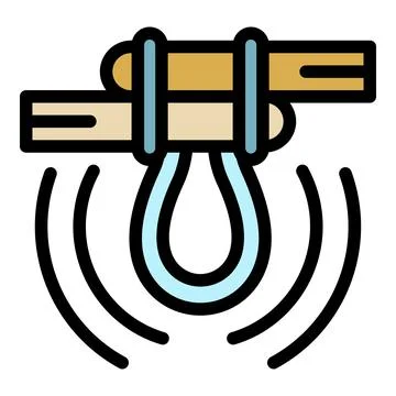 Climbing loop icon color outline vector Illustrazione stock