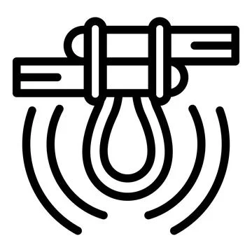 Climbing loop icon, outline style Stock Illustration