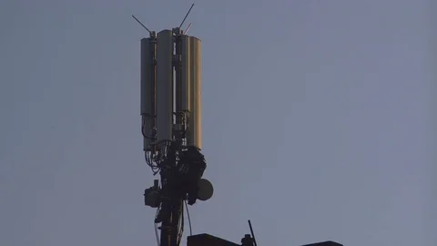Climbing On A Mobile Antenna Mast Video stock 84148402