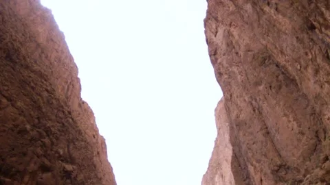 Climbing moroccan cliffs Stock Footage 134701489