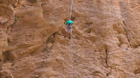 Climbing moroccan cliffs Stock Footage 134701614