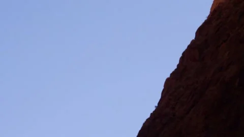 Climbing moroccan cliffs Stock Footage 134704297