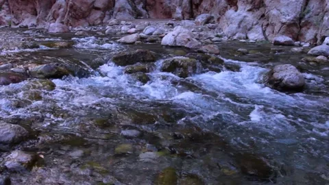 Climbing moroccan cliffs Stock Footage 134704883