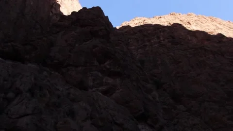 Climbing moroccan cliffs Stock Footage 134705072