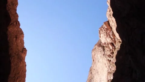 Climbing moroccan cliffs Stock Footage 134705107