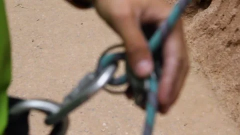 Climbing moroccan cliffs Stock Footage 134705366