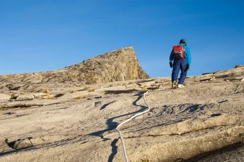 Climbing Mount Kinabalu Stock Photos