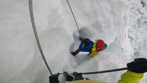 Climbing Mount Lhotse. Stock Footage 169630224