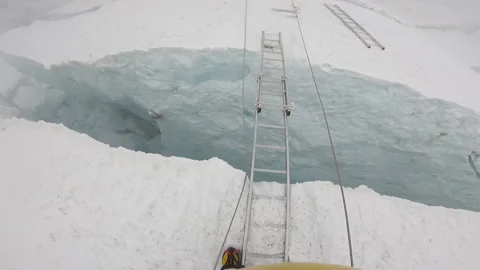 Climbing Mount Lhotse. Stock Footage 169632098