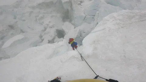 Climbing Mount Lhotse. Stock Footage 169632342