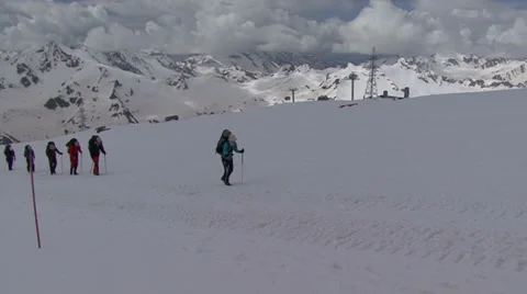 Climbing a mountain Stock Footage 39537198