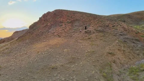 Climbing the mountain Stock Footage 136755312
