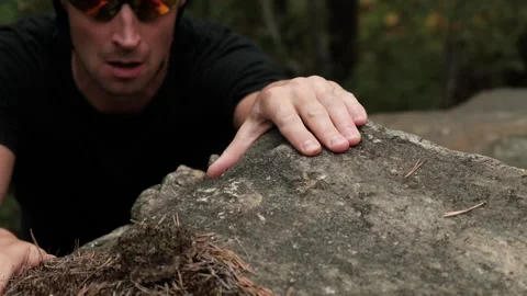 Climbing the mountain Stock Footage 248629398