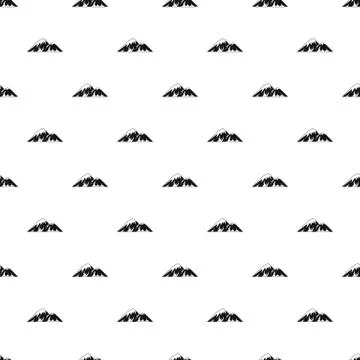 Climbing on mountain pattern seamless Stock Illustration