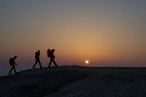 Climbing a mountain. Stock Photos