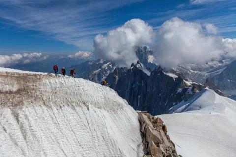 Climbing the mountain Stock Photos