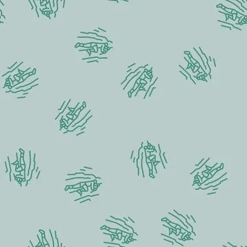 Climbing mountain progress line seamless pattern Stock Illustration