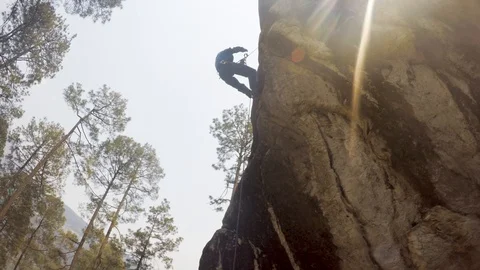 Climbing mountains Stock Footage 113743142