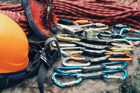 Climbing outfit Stock Photos