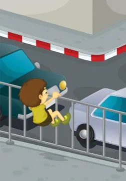 Climbing over Stock Illustration