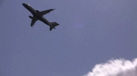 Climbing plane Stock Footage 7732930