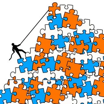 Climbing problem mountain Stock-Illustration