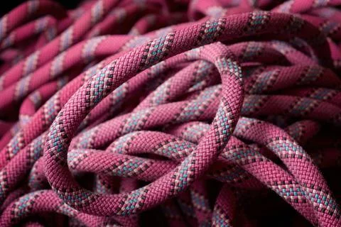 Climbing rope view Fotos de archivo