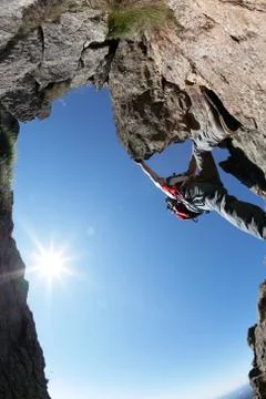 Climbing route Stock Photos