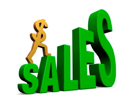 Climbing sales Illustrazione stock