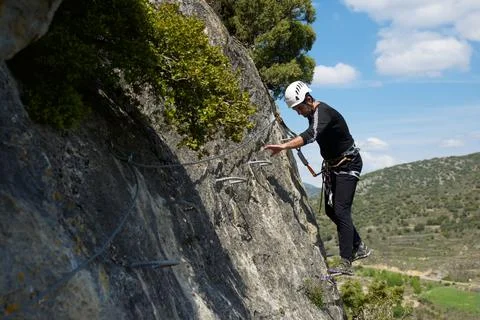 Climbing in Spain Foto stock
