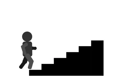 Climbing stairs animation Video stock 292638020