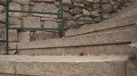 Climbing Stairs in Slow Motion Stock Footage 37848107