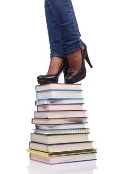 Climbing the steps of knowledge - education concept Foto stock
