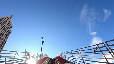 Climbing to the Top – Big Apple Roller Coaster POV, Las Vegas – Dec 27, 2019 库存影片 309535718