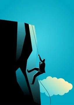 Climbing To The Top Stock Illustration