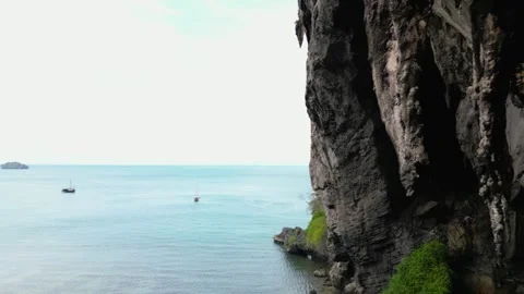 Climbing at a tropical island Stock Footage 270167337