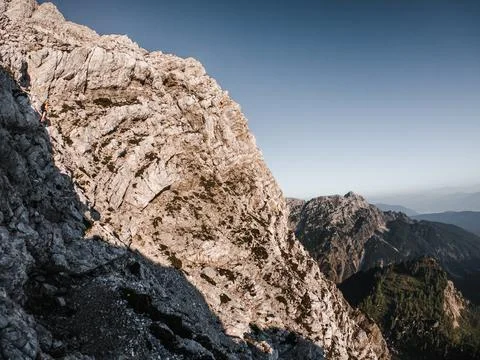 Climbing with views Stock Photos