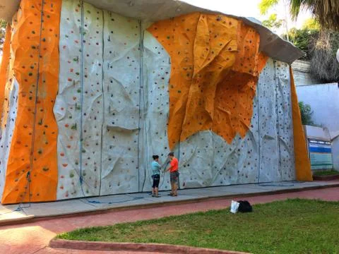 Climbing Wall at Algiers Stock-Fotos