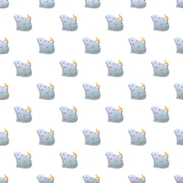 Climbing wall pattern showing a person bouldering 스톡 일러스트