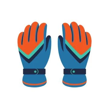 Climbing winter gloves isolated vector icon Illustrazione stock