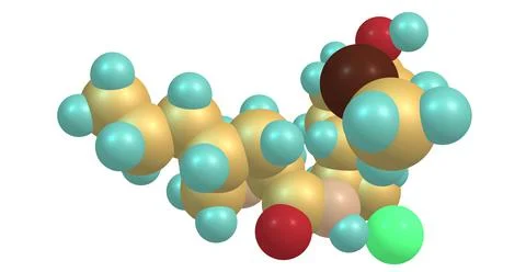 Clindamycin molecular structure isolated on white Stock Illustration