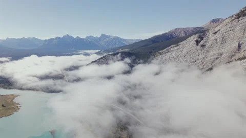 Cline River Valley Above Clouds in Alberta 스톡 동영상 344831288