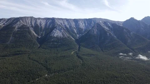 Cline River Valley Drift Mountains Alberta Vídeo Stock 344831226
