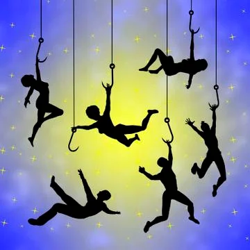 Cling to Dreams Stock Illustration